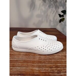 Native Jefferson White Slip On Sneakers Womens Size 8 Vegan Water Shoes